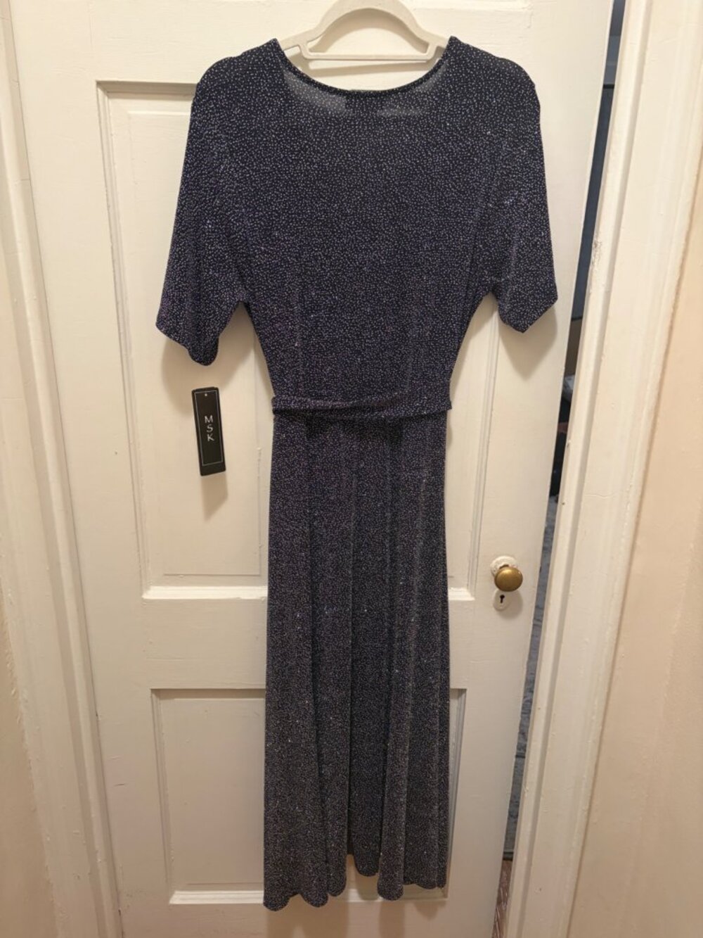 MSK NWT Navy Sparkly Maxi Dress – Size XL - Picture 3 of 4